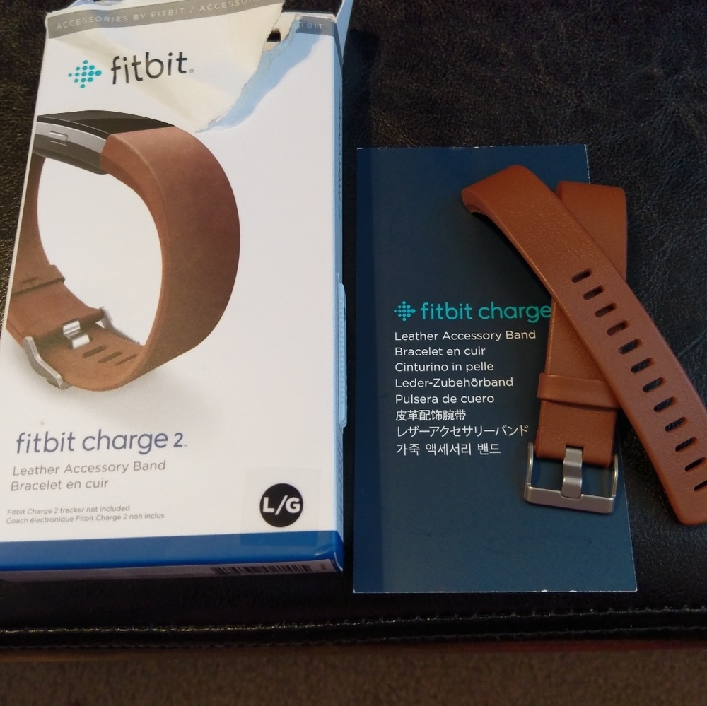 Fitbit Brown Leather watch band